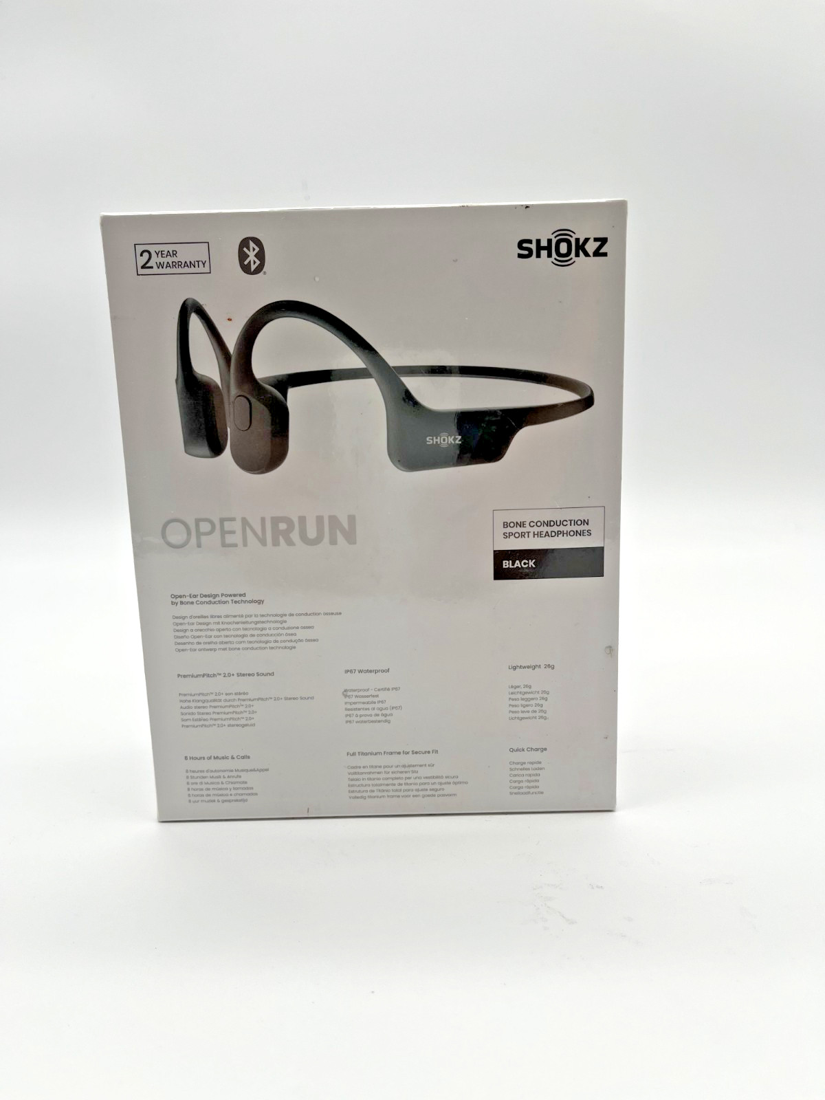 Shokz OpenRun Bone Conduction Sport Headphones Black