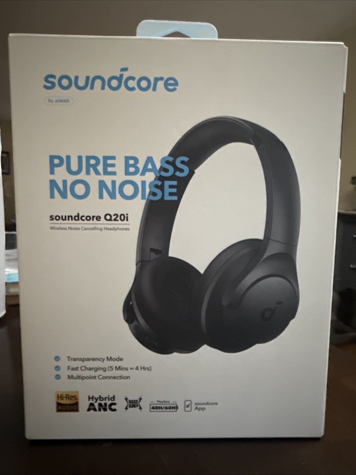 Soundcore by Anker Q20i Hybrid Active Noise Cancelling Headphones, Big Bass