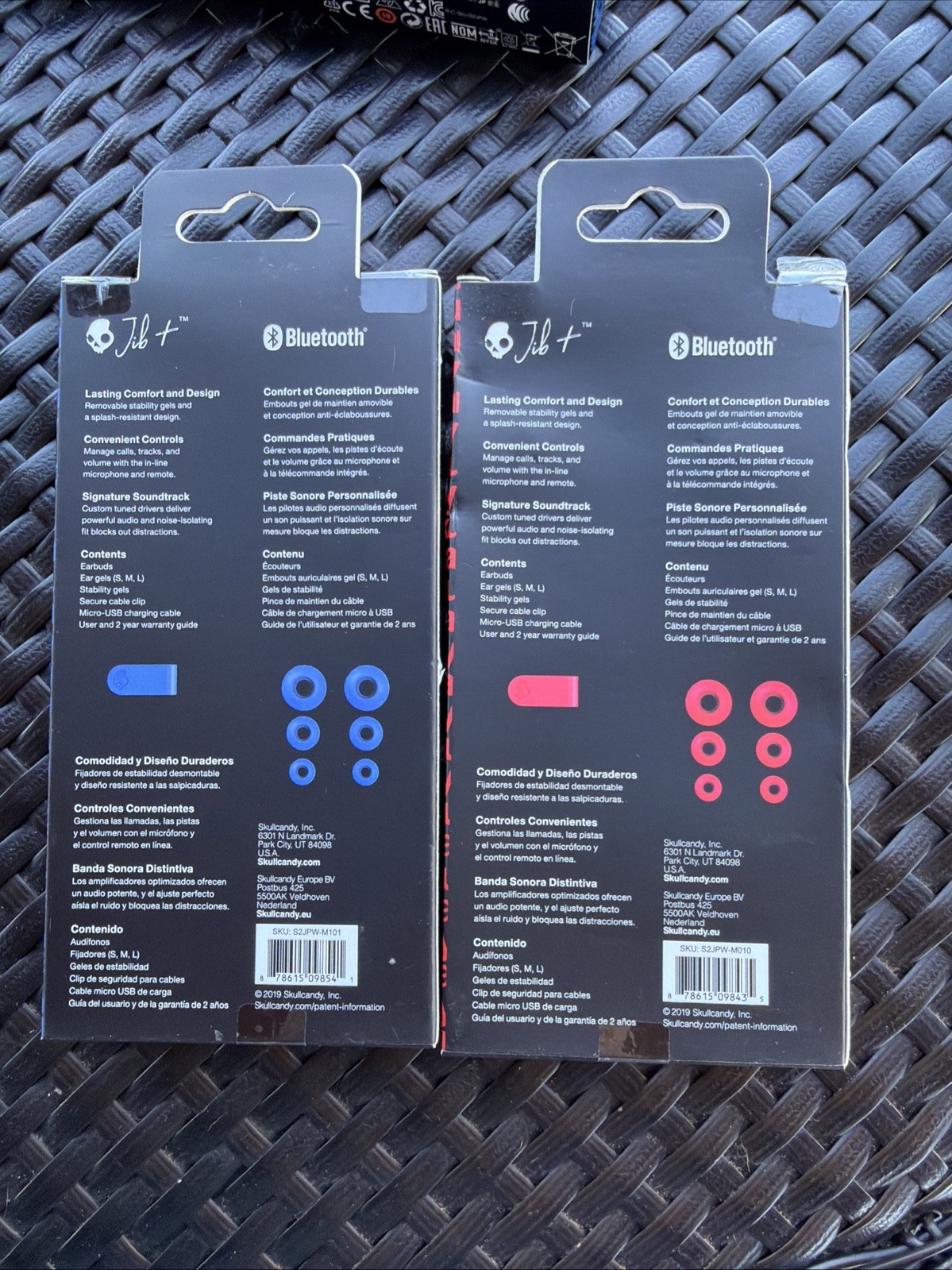 Lot Of 7 Skullcandy Jib Plus Wireless Headphones – Blue & Red