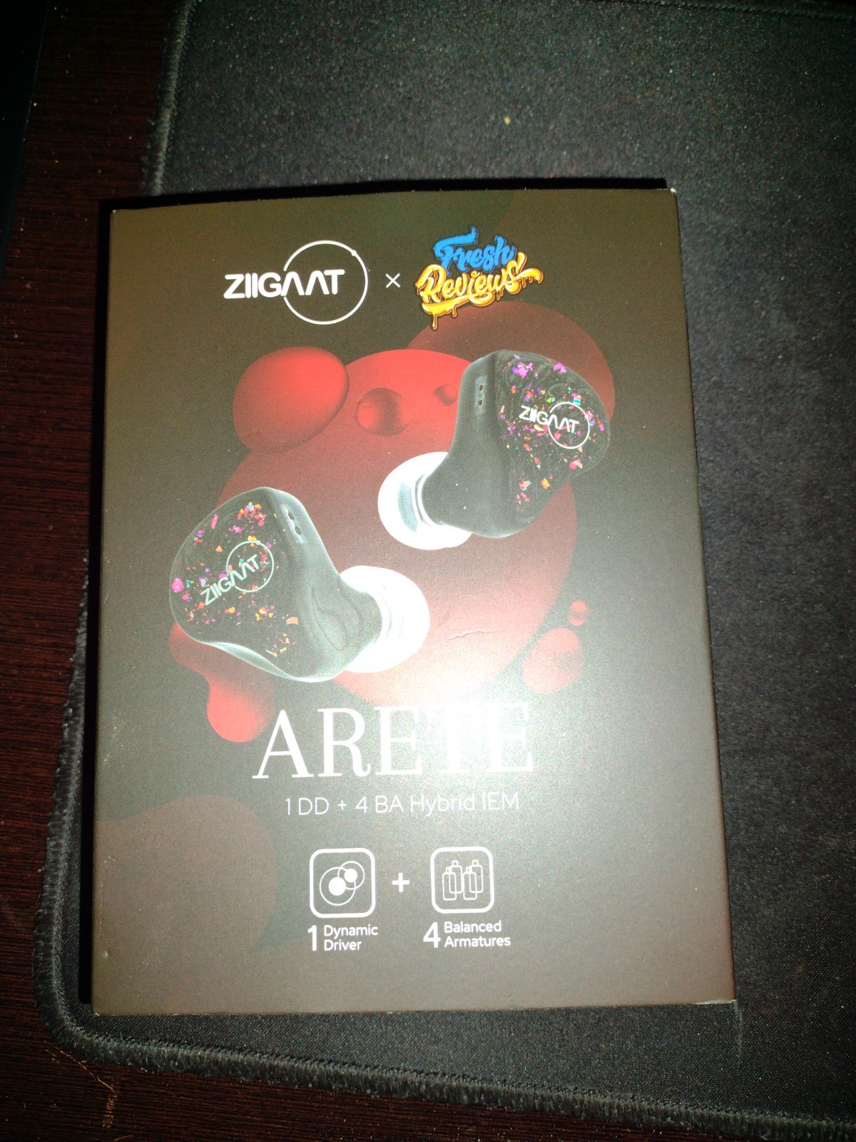 ZiiGaat x Fresh Reviews Arete 1DD+4BA Hybrid FPS GAMING IEM Color: BLUE
