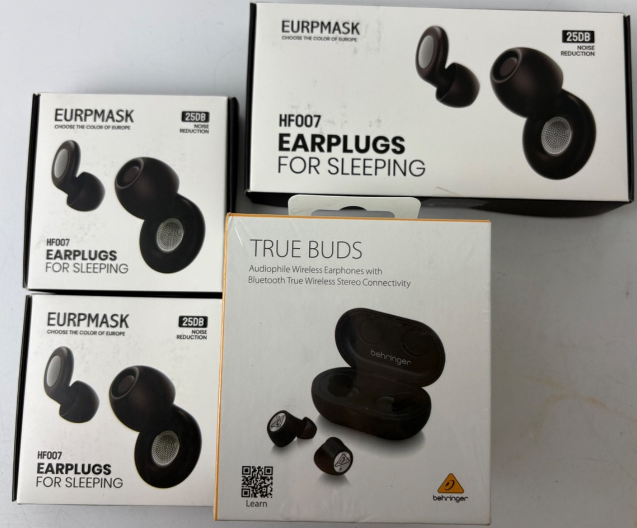 Behringer True Buds Wireless Bluetooth Earphones+Ear Plugs For Sleeping