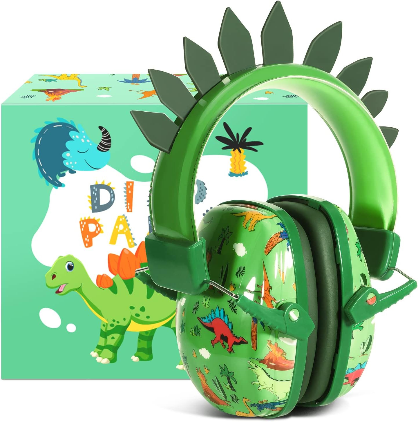 Kids Dinosaur Noise Cancelling Earmuffs – Hearing Protection for Ages 1 to 12
