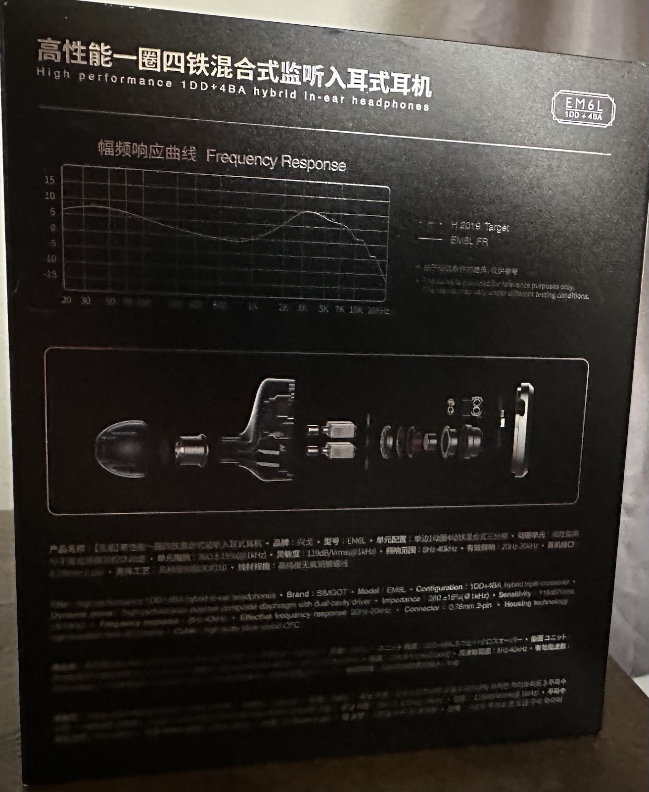 SIMGOT EM6L in Ear Monitor, 1DD + 4BA Hybrid Driver IEM Earphones