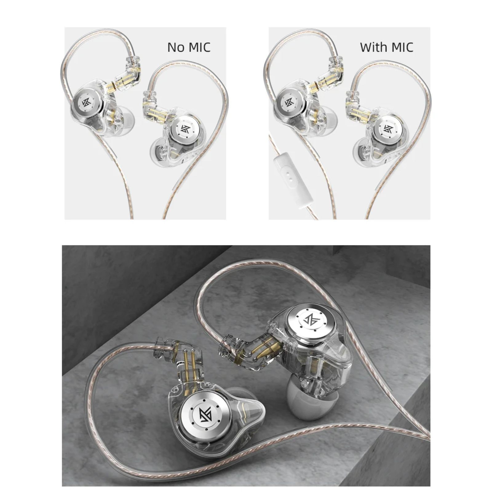 Kz Edx Pro Earphones Dynamic in Ear Monitor Hifi Wired Headphones Bass Stereo Ga