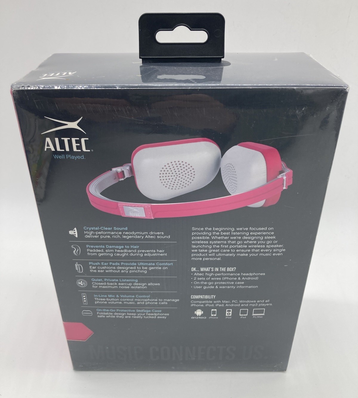 Altec High Performance Women’s Headphones Red 2013 New Sealed
