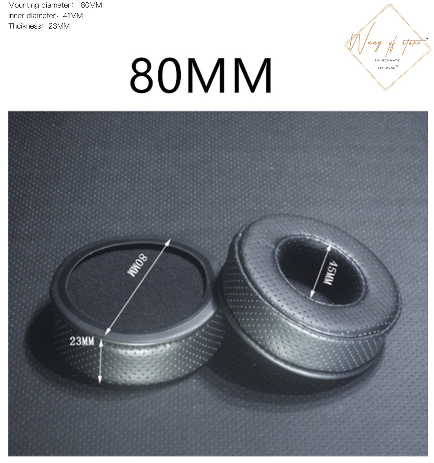 Round Perforated Breathable Memory Foam Earpads For Razer Sony AKG ATH Headphone