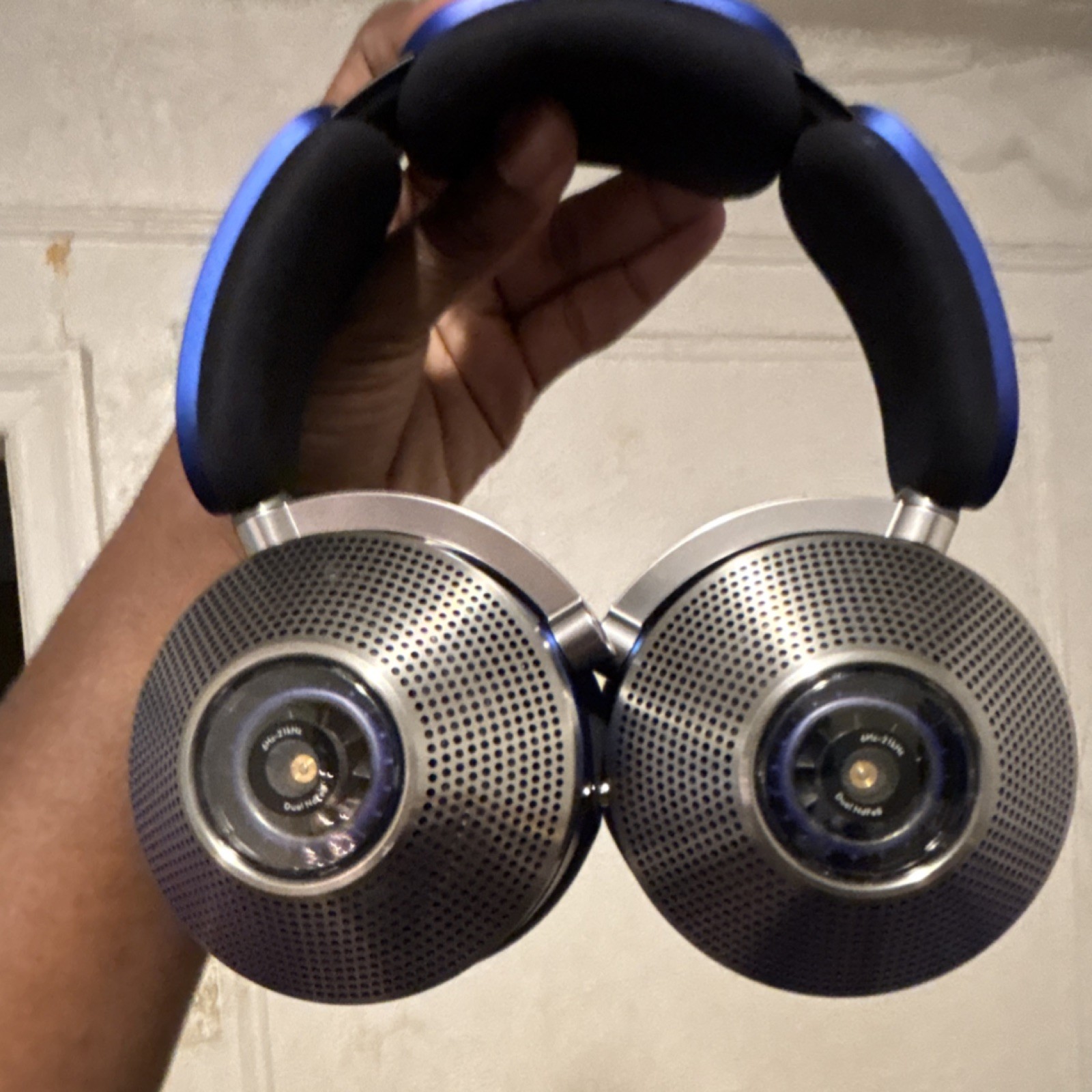Dyson Zone Air Noise-Cancelling Wireless Bluetooth Headphones Blue/Silver Case