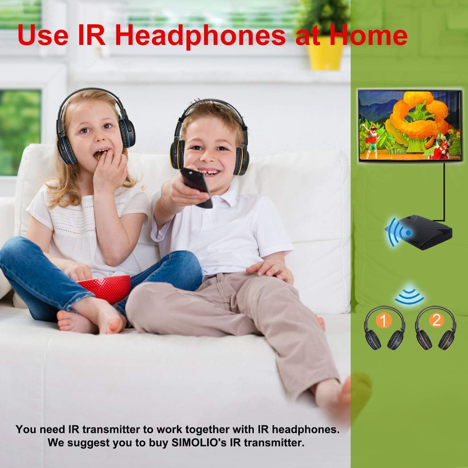 Dynamic Driver On-Ear Headphones for Kids, Foldable Design and Media Control