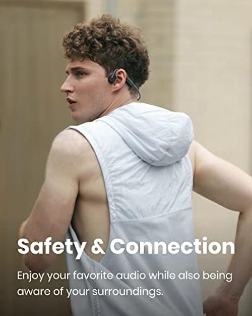 SHOKZ OpenMove – Open-Ear Bluetooth Sport Headphones – Bone Conduction Grey