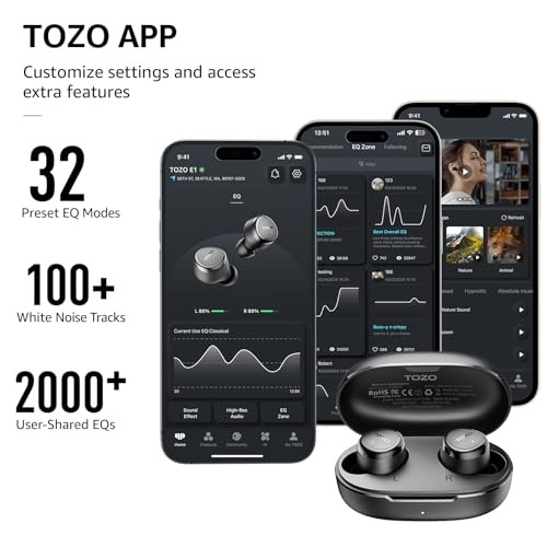 Wireless Earbuds Build in Mic Clear Calls Ergonomic Light Weight Dark Black