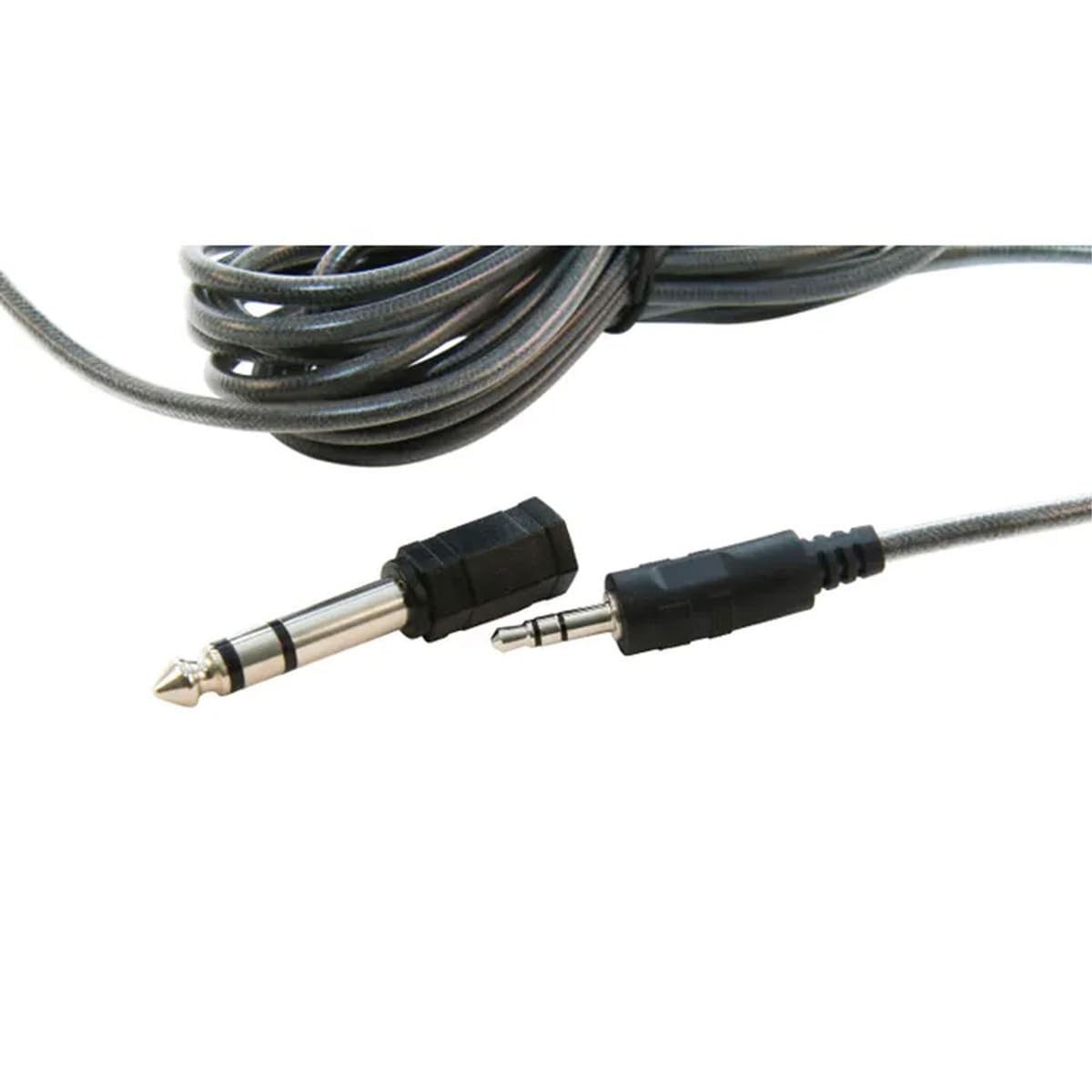 Black Over Ear Headphones Noise Reducing Volume Control Coiled 10ft Cord