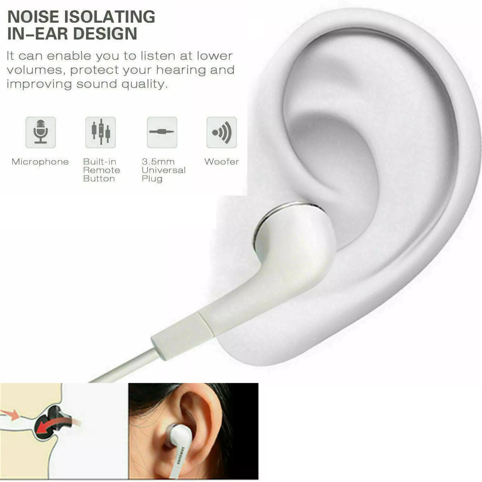 10 Pack 3.5mm In-Ear Earphone Super Bass Headset Stereo Earbuds Headphone Wired