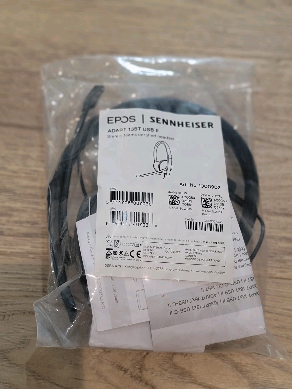EPOS Sennheiser Adapt 165 USB II Stereo Optimized Headset OPEN BOX