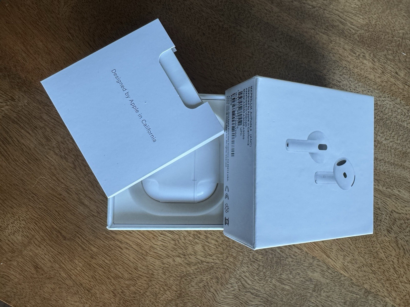 Apple AirPods 4 (ANC) Earbud Bluetooth USB-C Wireless Headphones White w/ Case
