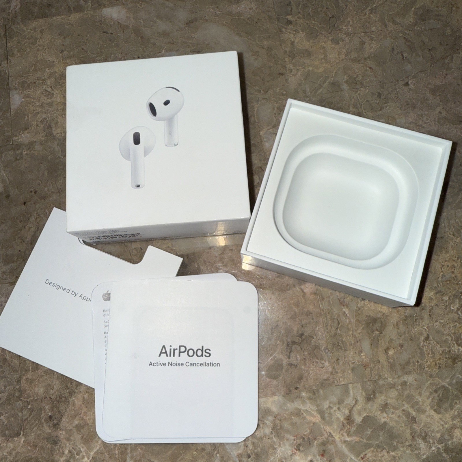Empty Box Only – Apple AirPods 4, Active Noise Cancellation, Manual A3055 A3056