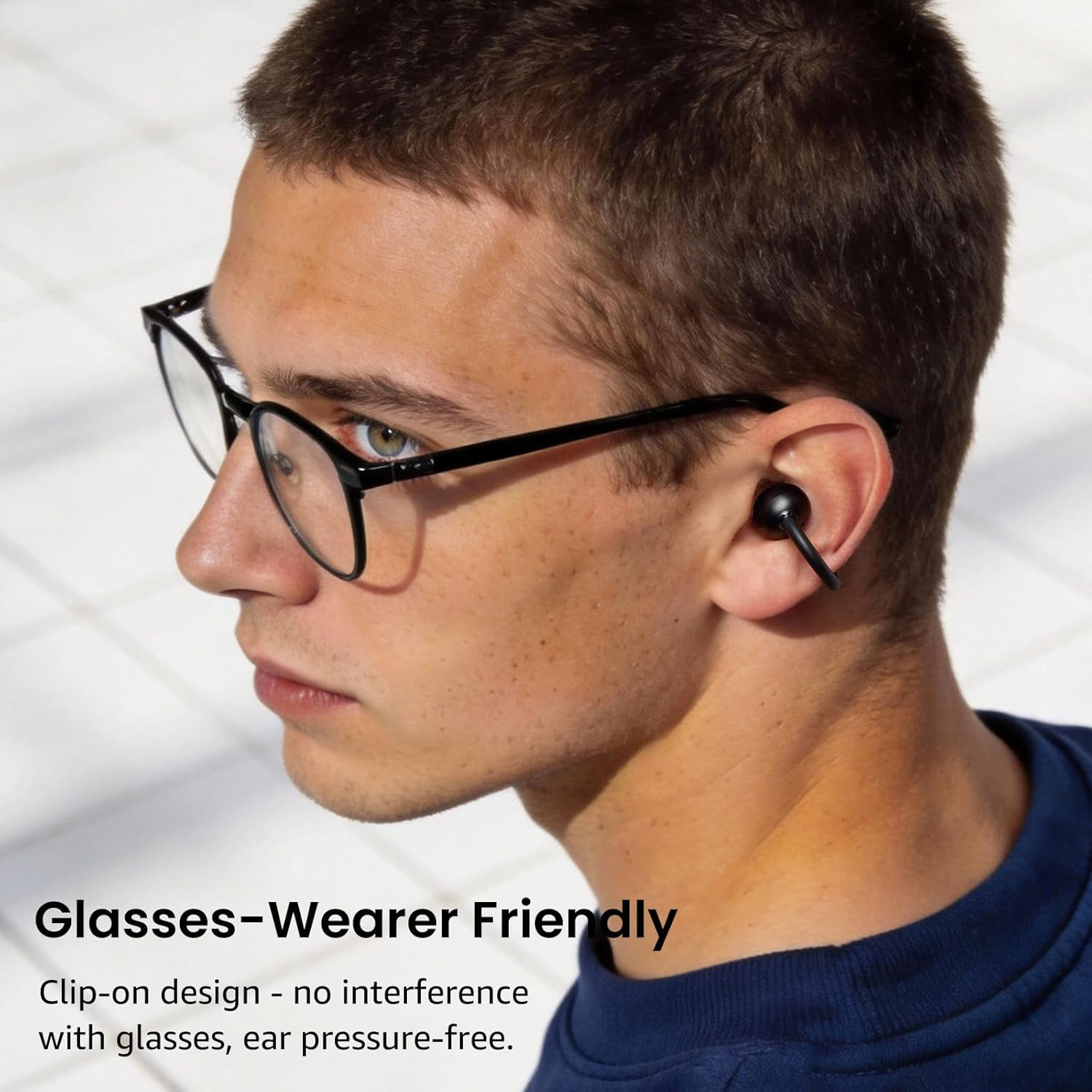OpenEarRing Bluetooth 5.4 Wireless Earbuds with LED Display and Secure Fit