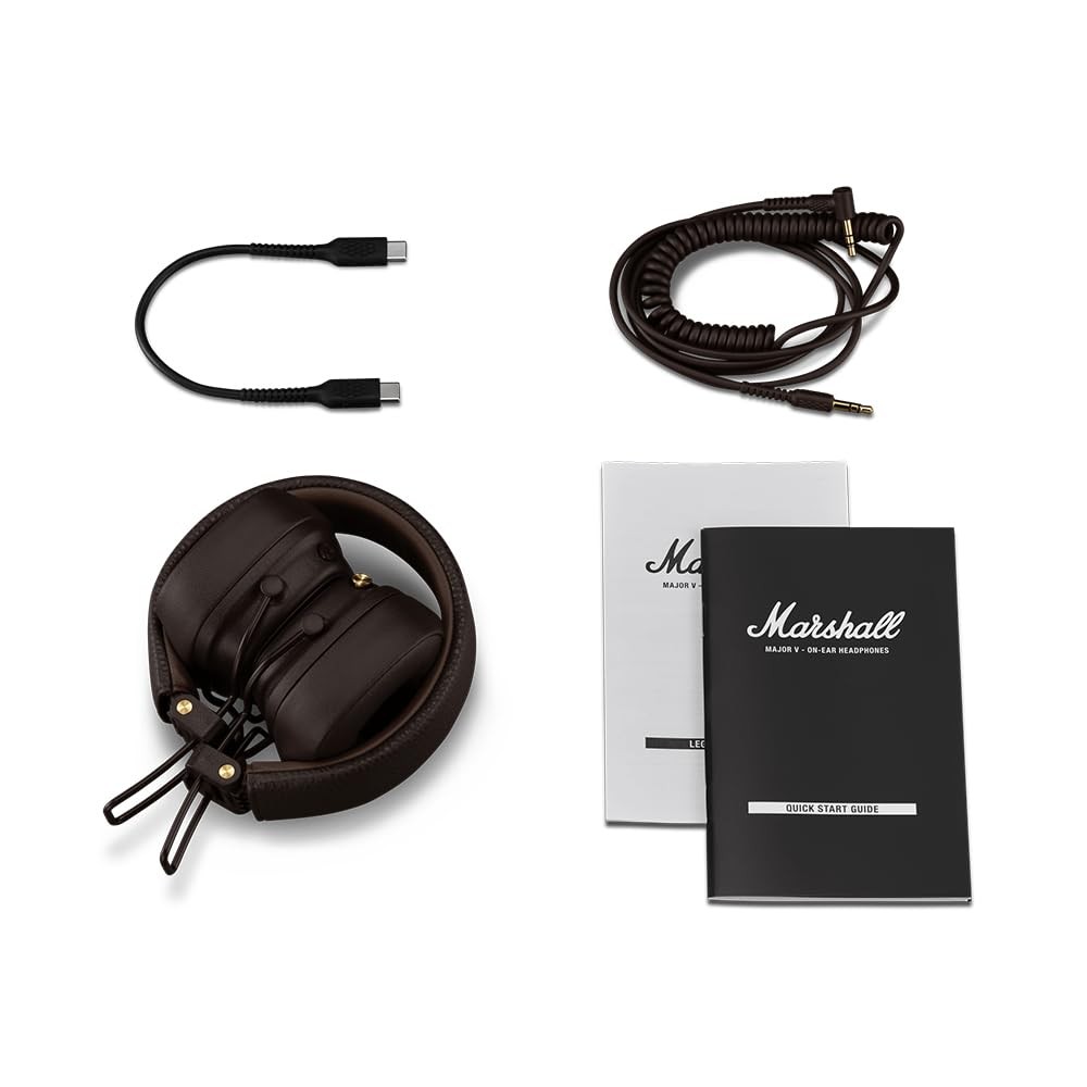 Marshall Major V On-Ear Wireless Bluetooth Headphones (Brown)