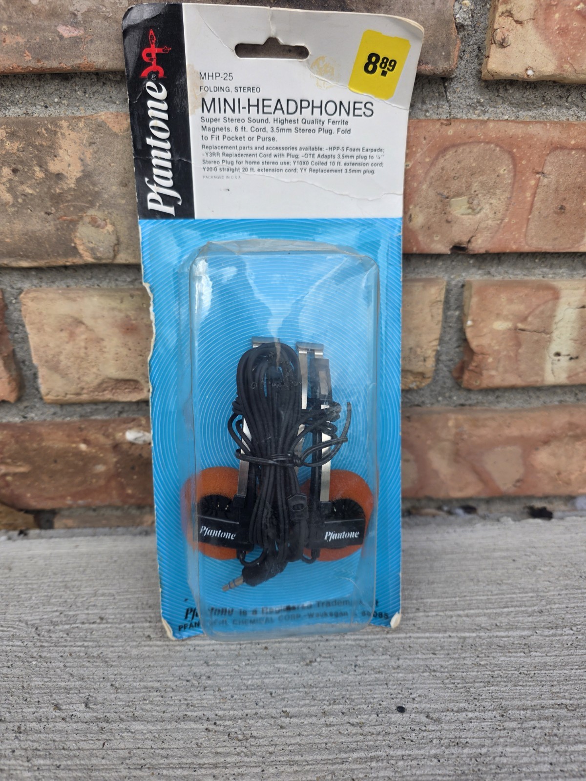 Phantone MHP-25 Headphones Vintage Retro Orange Pads New Old Stock