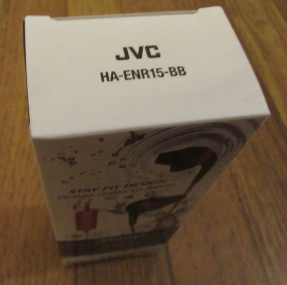 JVC HA-ENR15-BB Gumy Sport Stereo Headphones Black Red Sweat-Proof Mic/Remote