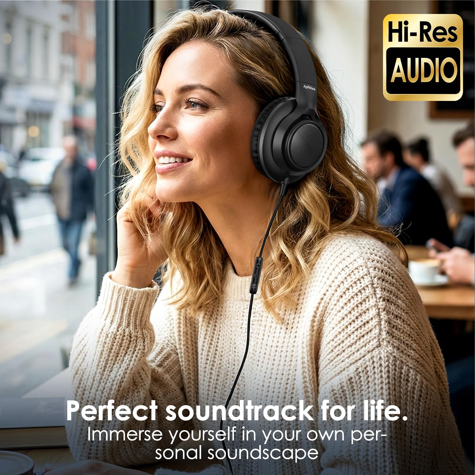 USB C Headphones Wired, Over-Ear Headphones with HD Mic & Memory Foam, Hi-Fi …