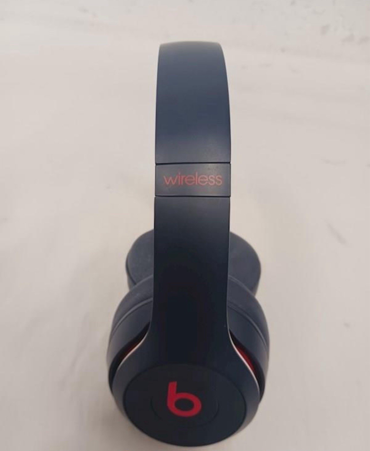 Beats Solo 3 Blue Red On-Ear Wireless Headphones With Wire, Charger, Case