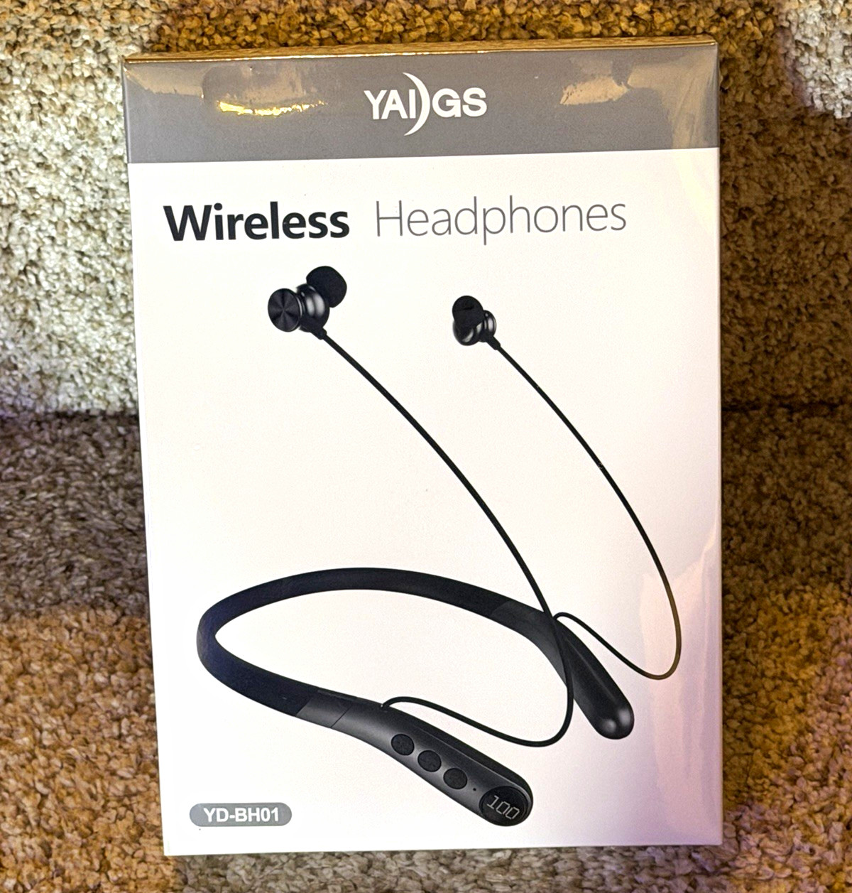 Yadgs YD-BH01 Wireless Bluetooth Neckband In-Ear Earbuds Mic Black