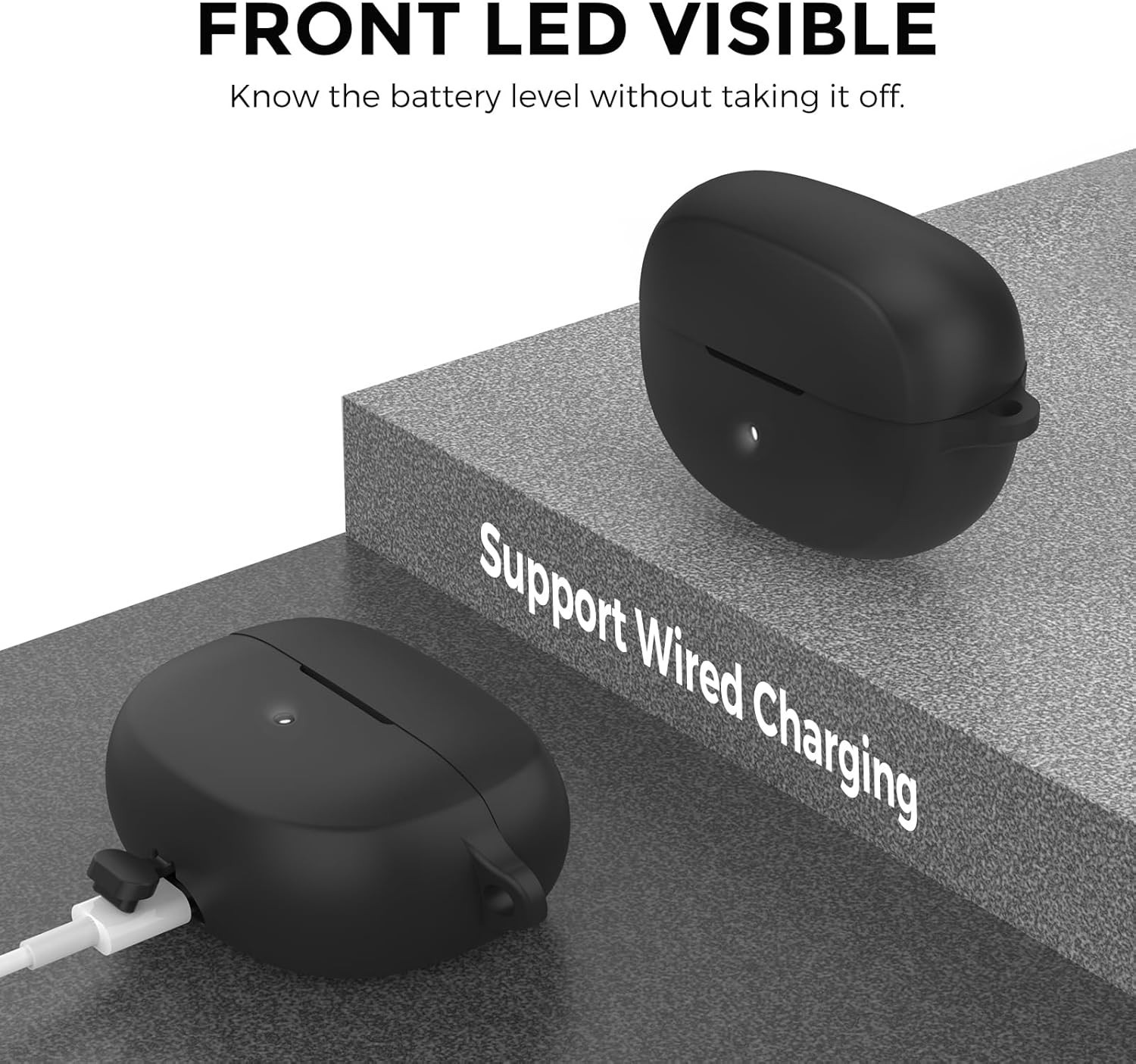 Silicone Case for New Bose Ultra Open Earbuds Black Shockproof Protective Cover