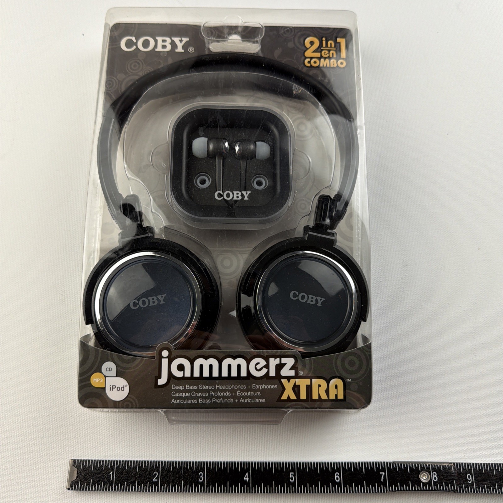 COBY Jammerz XTRA Deep Bass Stereo Headphones Earphones 2in1 Combo