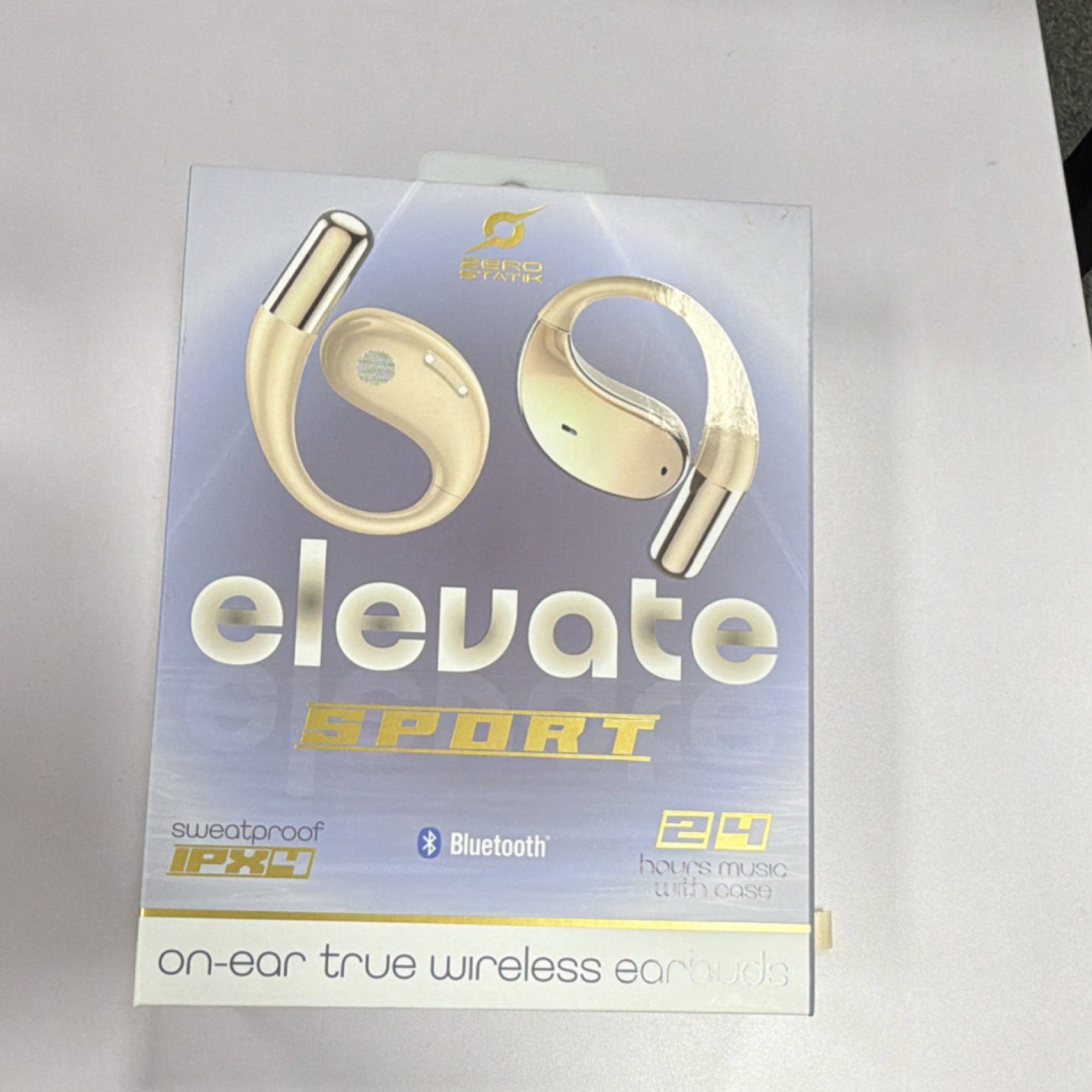 Zero Statik Elevate Sport Bluetooth Sweatproof Ear-hook Earbuds Beige