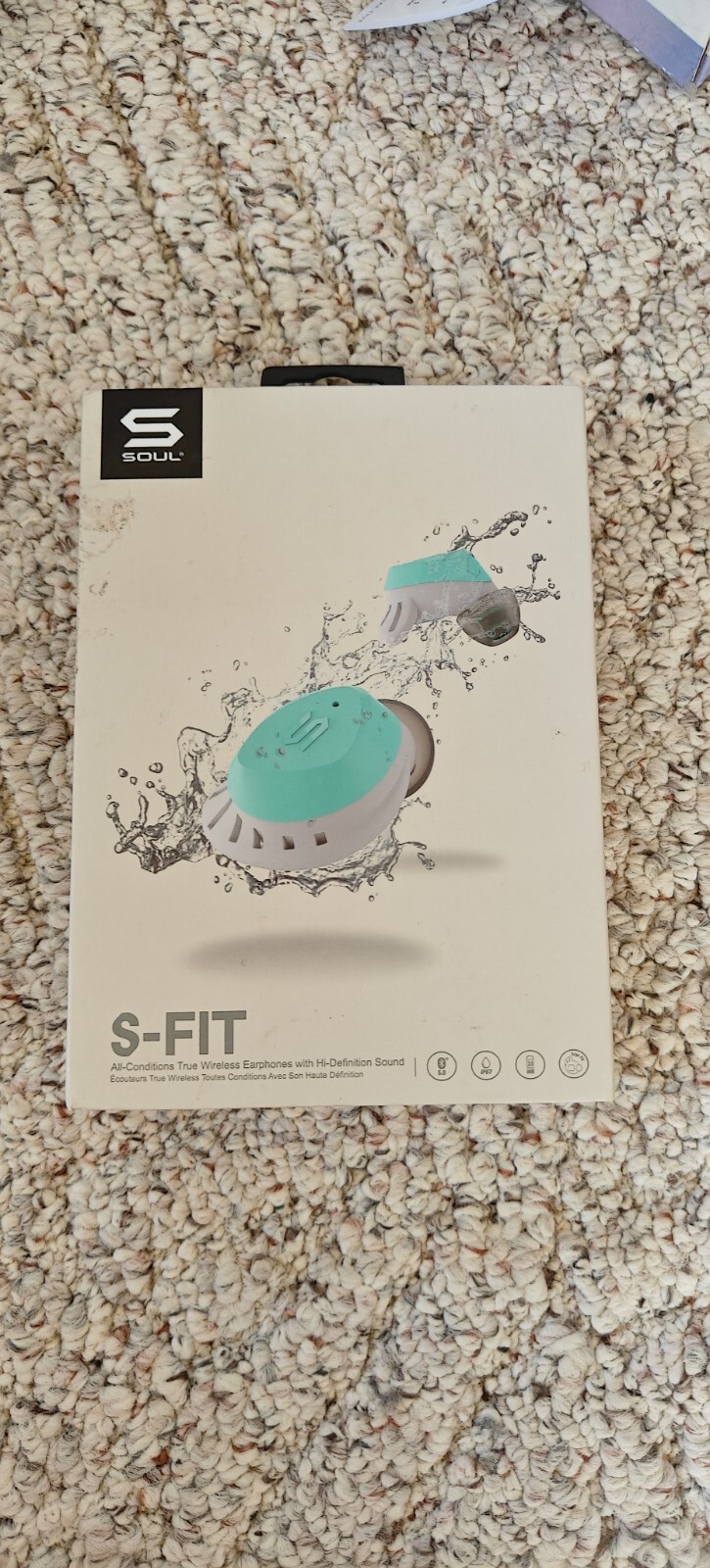 Soul S-FIT True Wireless Earbuds Waterproof Shock-Resistant Bluetooth running