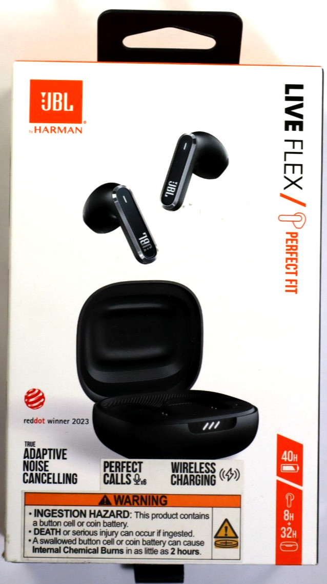 JBL Live Flex ANC True Wireless Earbuds – Black