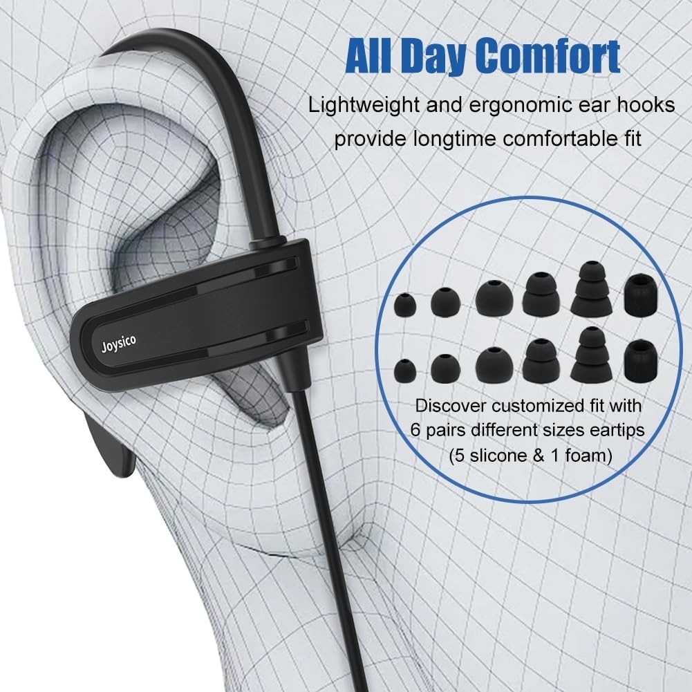 Durable Sport Earbuds with Custom Fit & Hard Case for Active Lifestyles