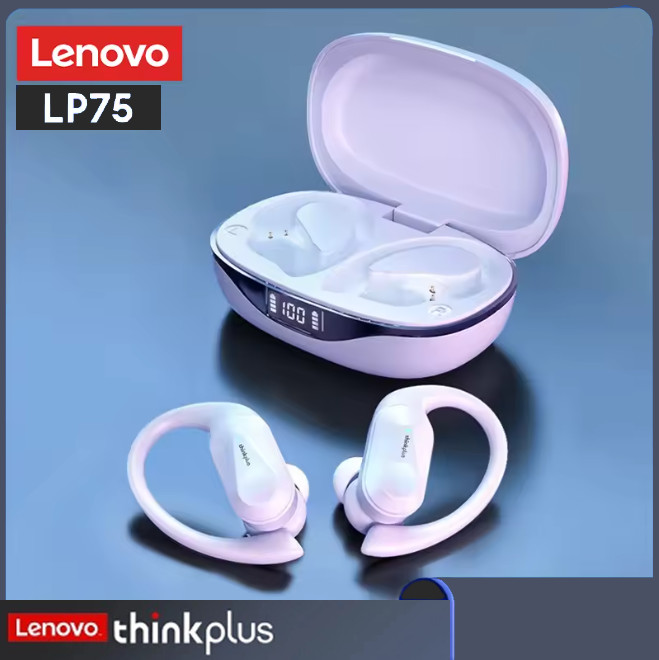 Lenovo LP75 Sports Wireless Earphones with Mic Bluetooth 5.3 TWS Headphones Hifi
