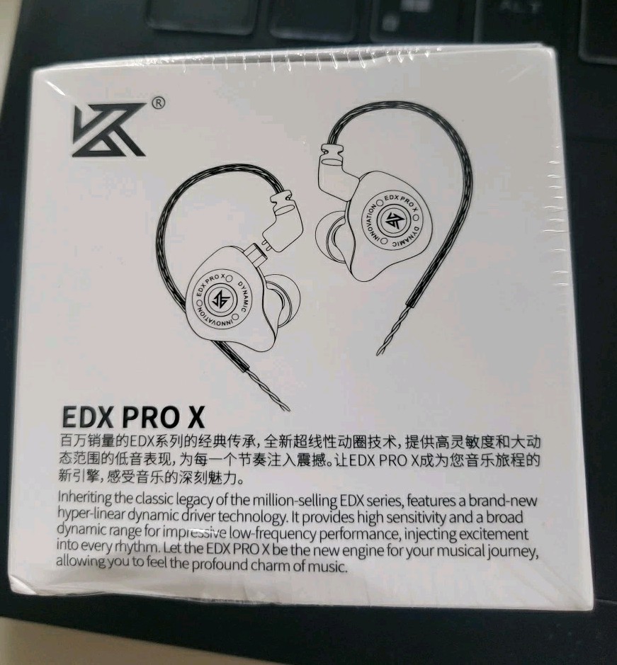 KZ EDX Pro X Wired Earphones Headphones IEM Earbuds HIFI, 3.5mm, Cyan, No Mic