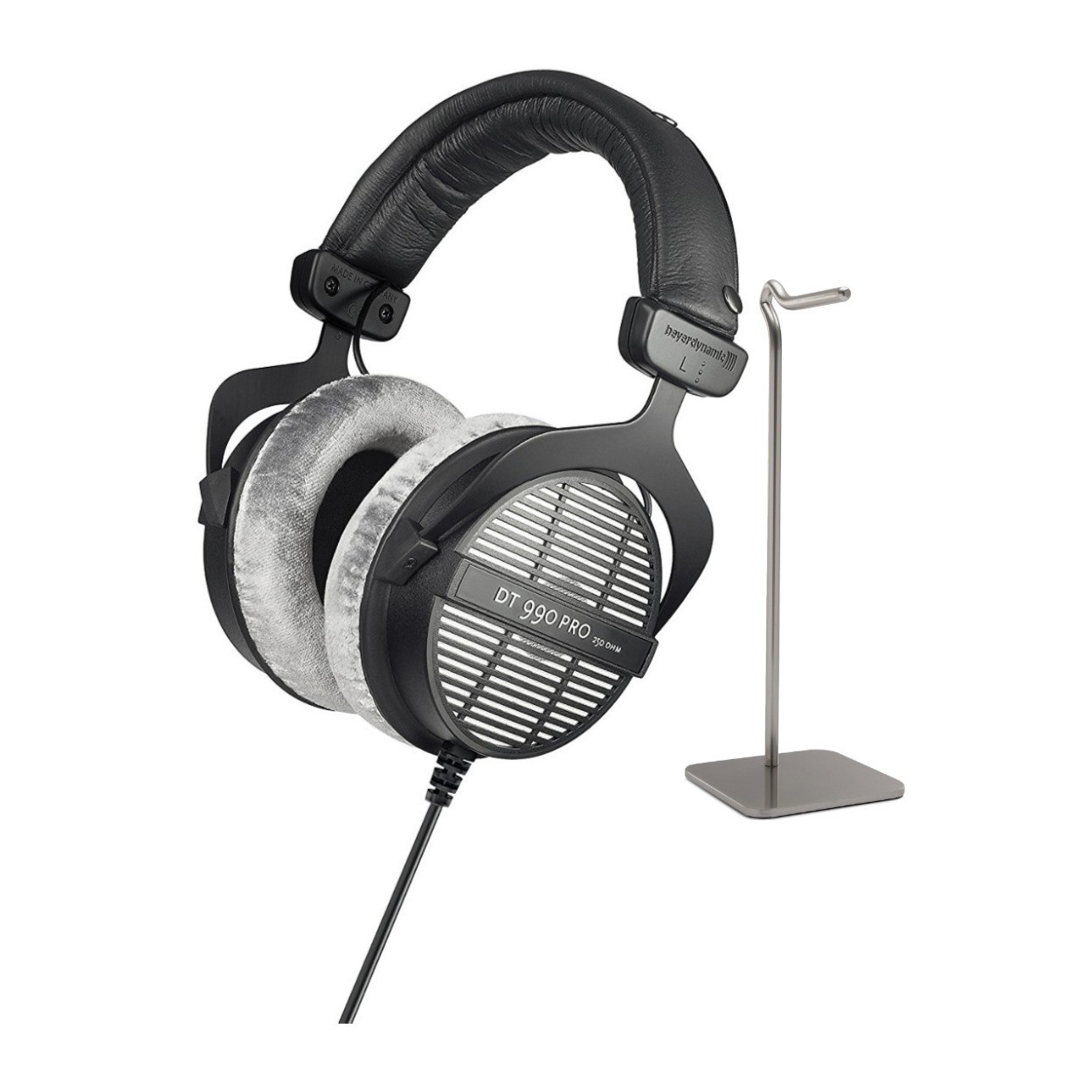 Beyerdynamic DT-990 Pro Headphones 250 Ohms Bundle with Headphone Stand