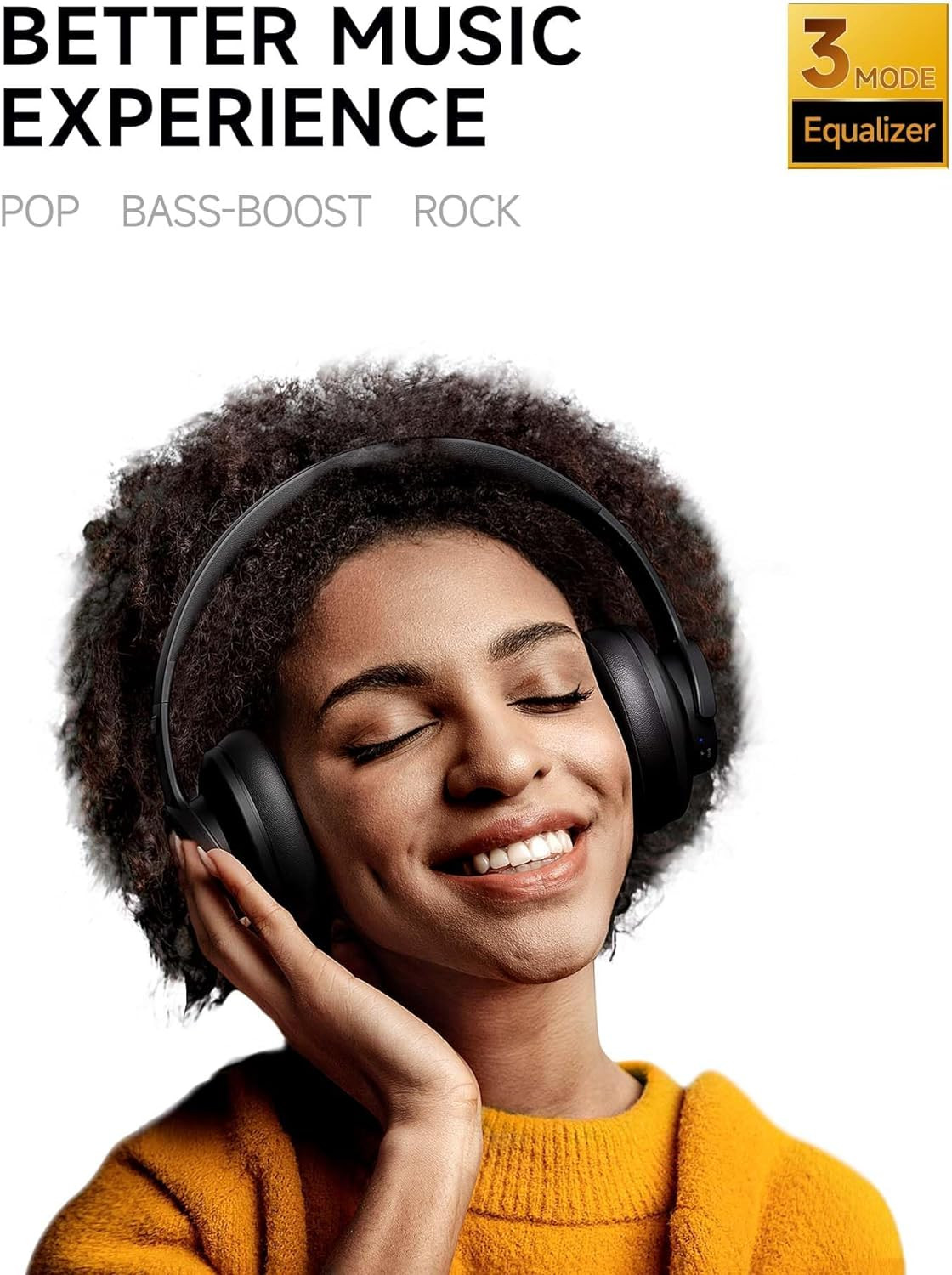B8 Bluetooth Headphones, 120H Playtime Headphones Wireless Bluetooth with 3 EQ M
