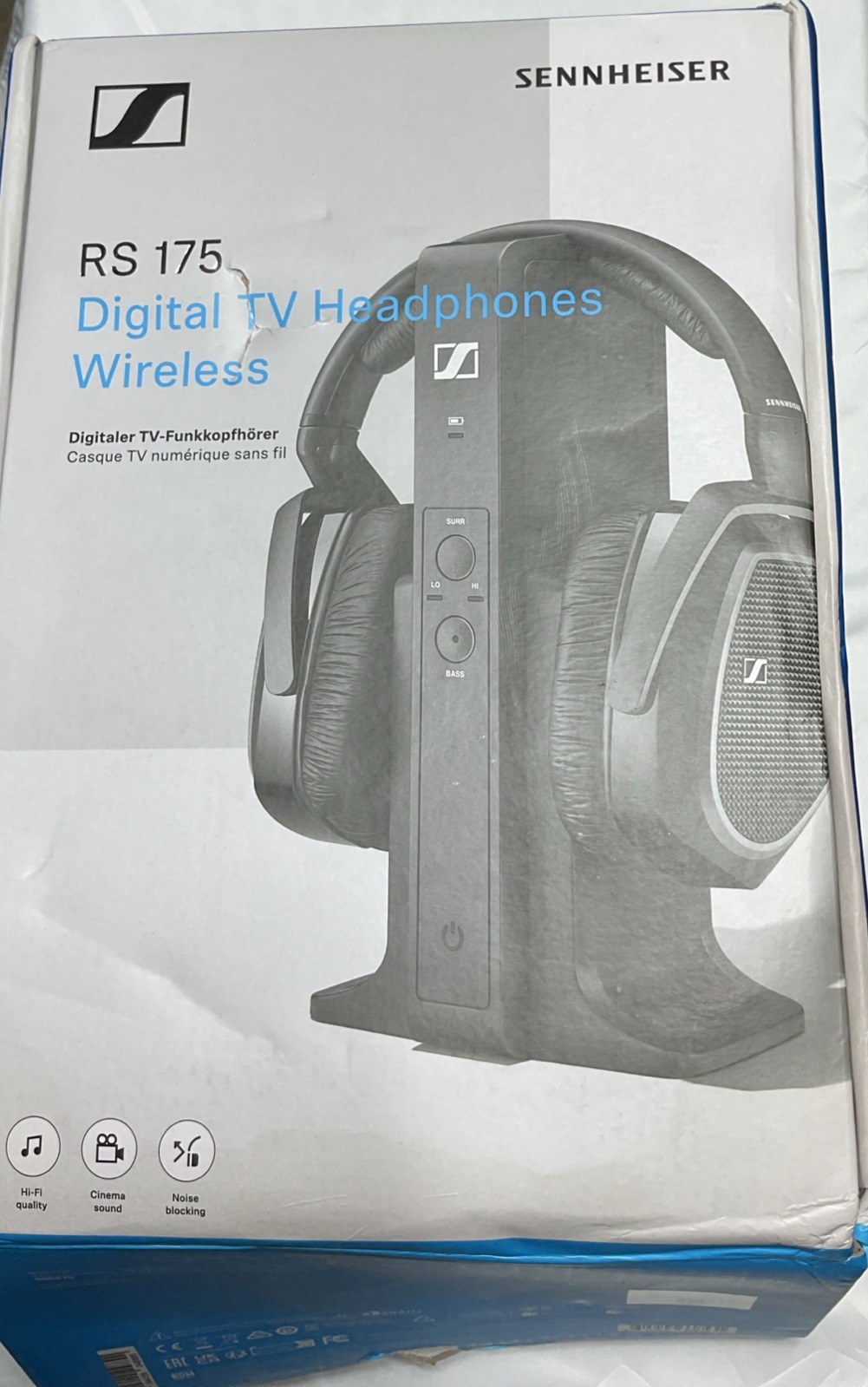 Sennheiser RS 175 Black Over Ear Wireless Digital TV Headphones Sealed