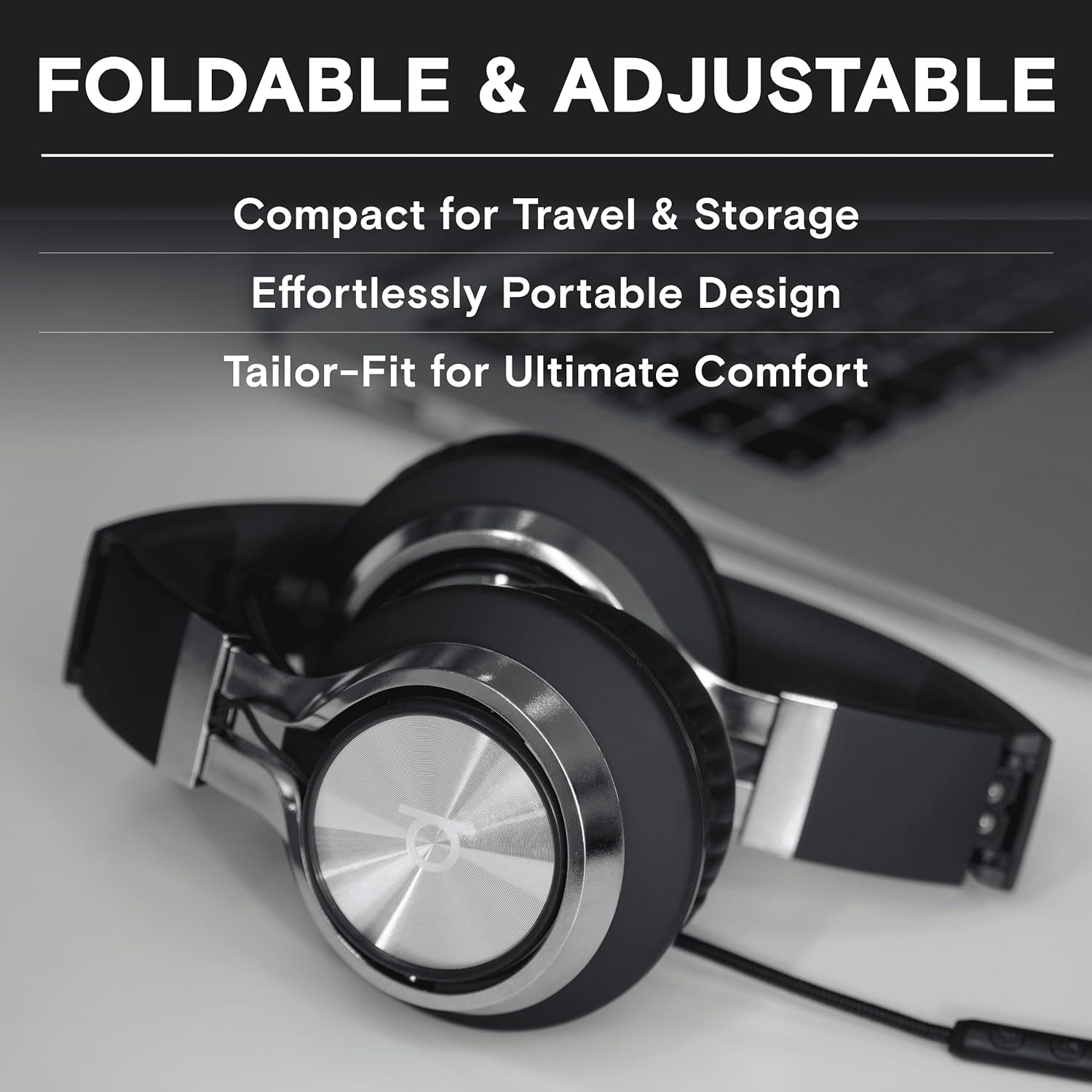 ARTIX CL750 Wired Headphones with Mic & Volume Control — Noise Isolating On-Ear