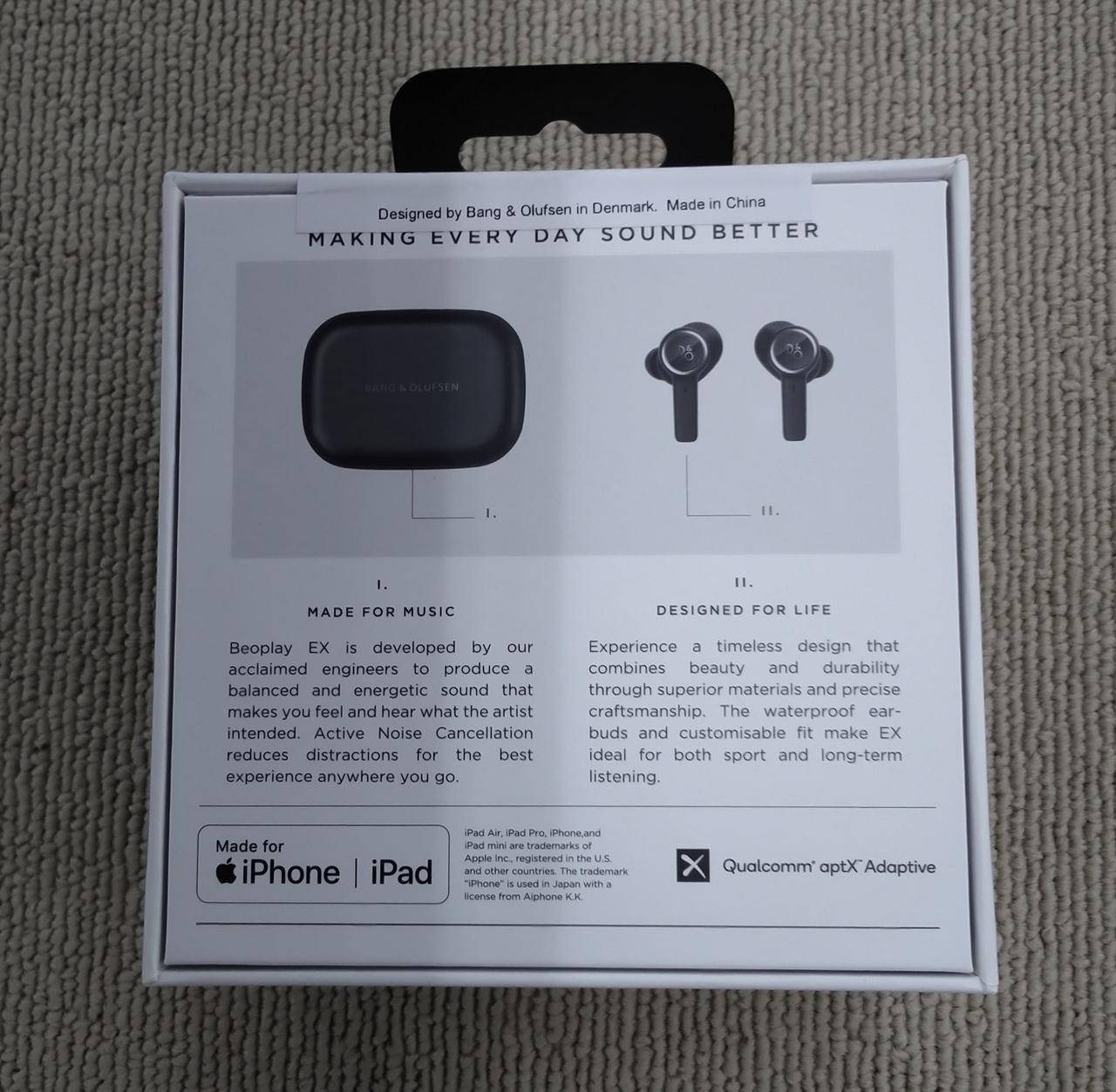Bang & Olufsen BEOPLAY EX Earphones Black Anthracite Bluetooth
