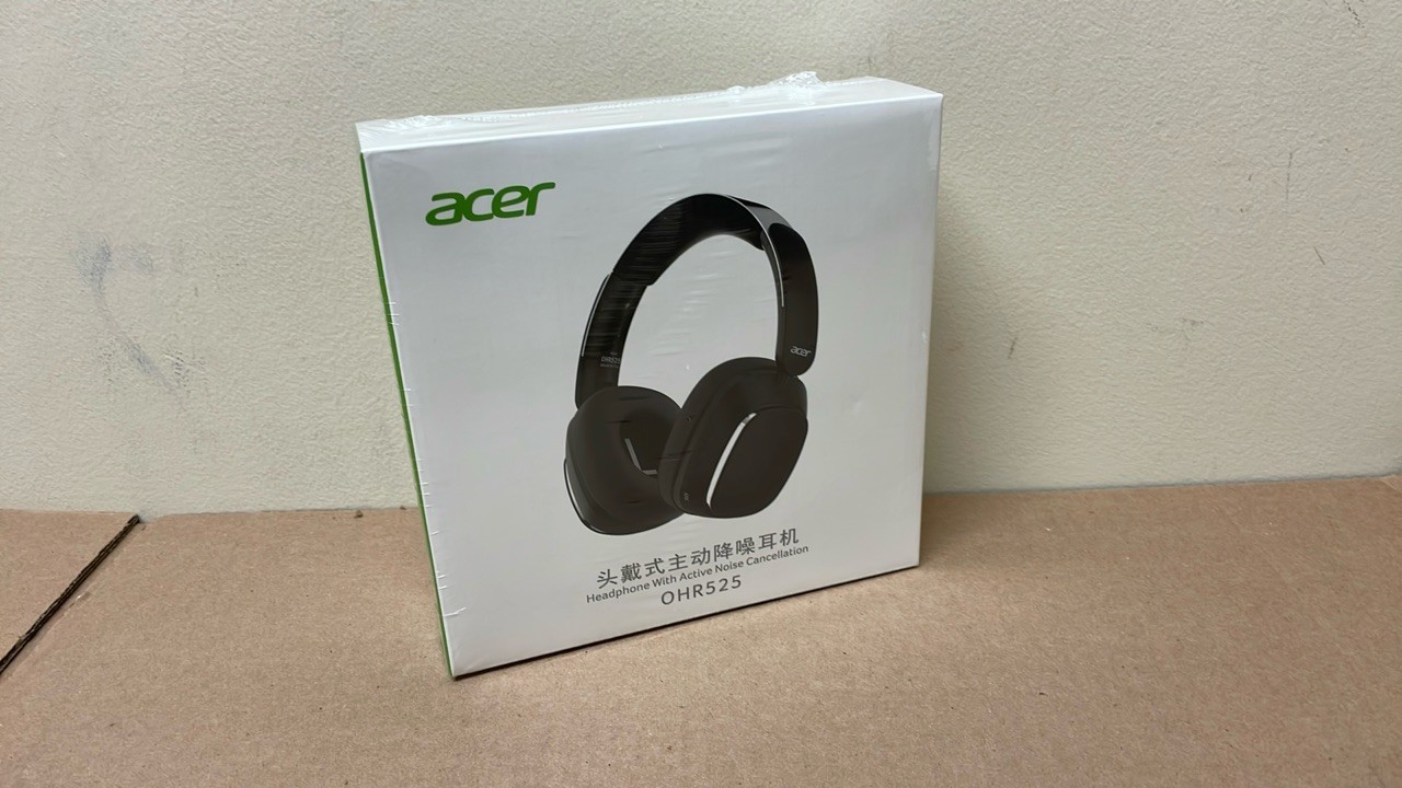 Acer OHR525 ANC Bluetooth Headphones Black Wireless HD Mic Active New