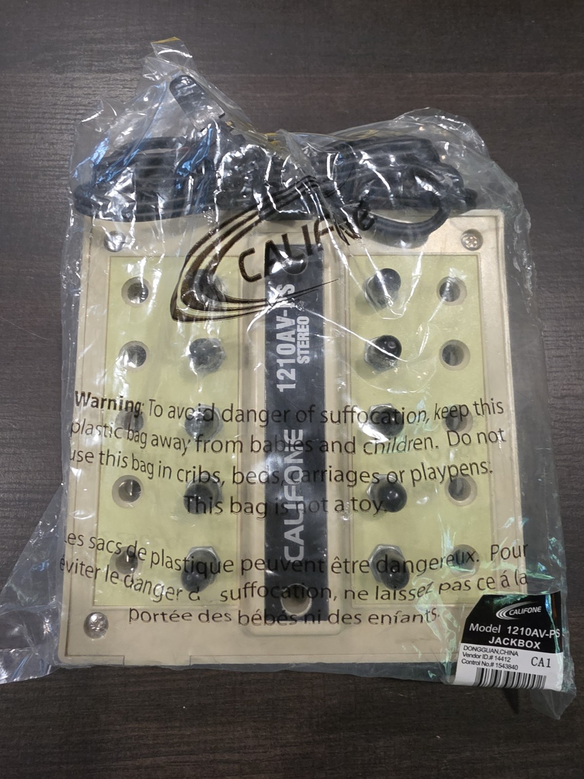 Califone 1210AV-PS 10-Position Stereo Jackbox Brand New Factory Sealed Bag NIB