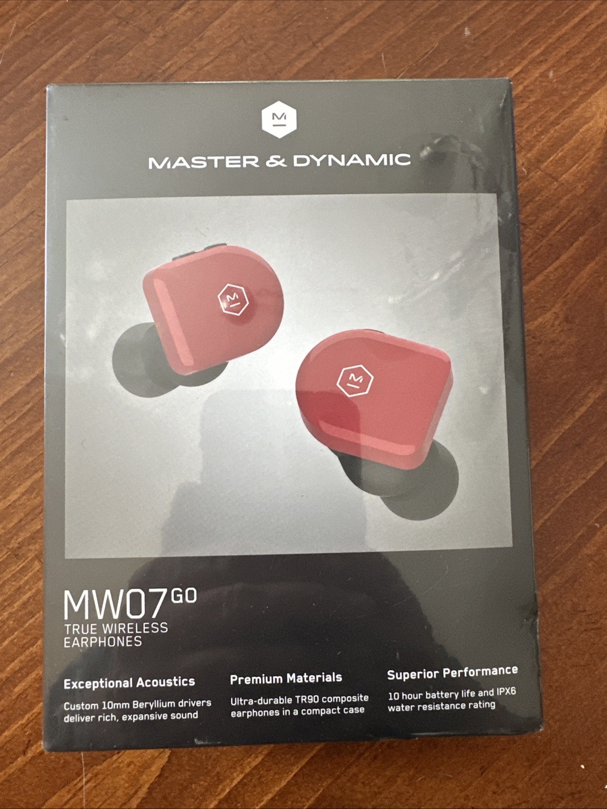 Master & Dynamic MW07 GO Bluetooth True Wireless In-Ear Earbuds Red New Sealed