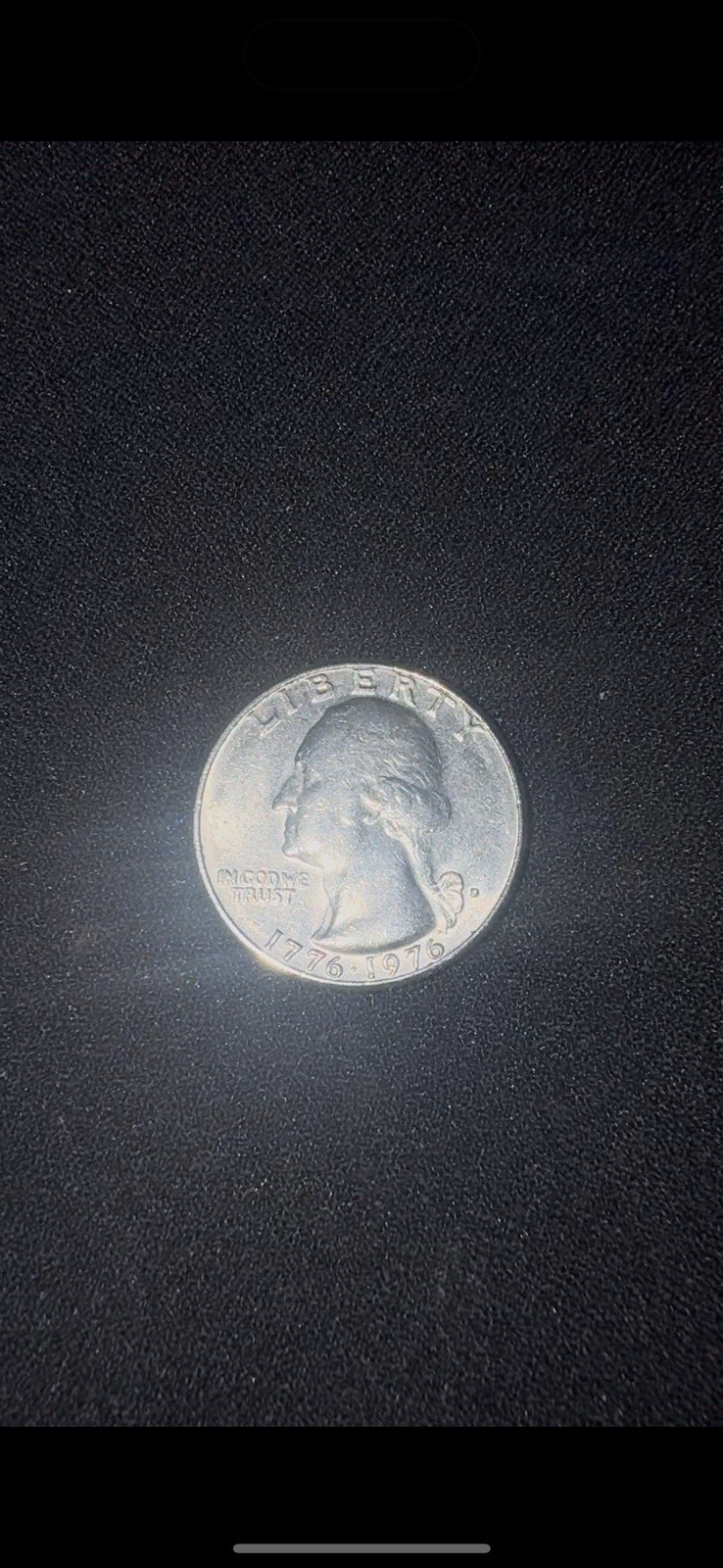 1776-1976 D US Bicentennial Quarter, Rare filled Mint Mark Error
