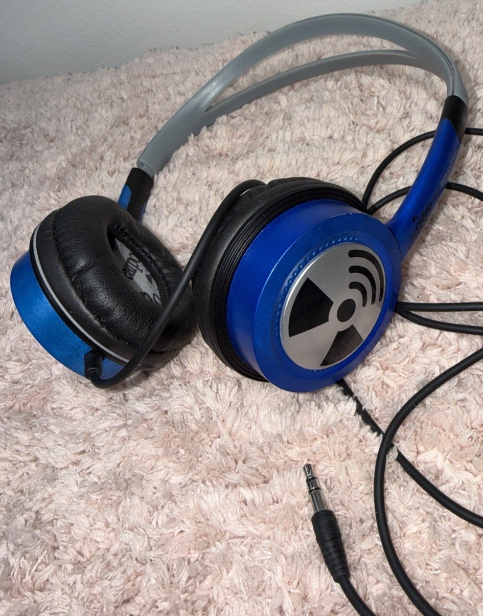 iFrogz Ear Pollution Wired Headphones with 3.5mm Jack Blue Tested Work