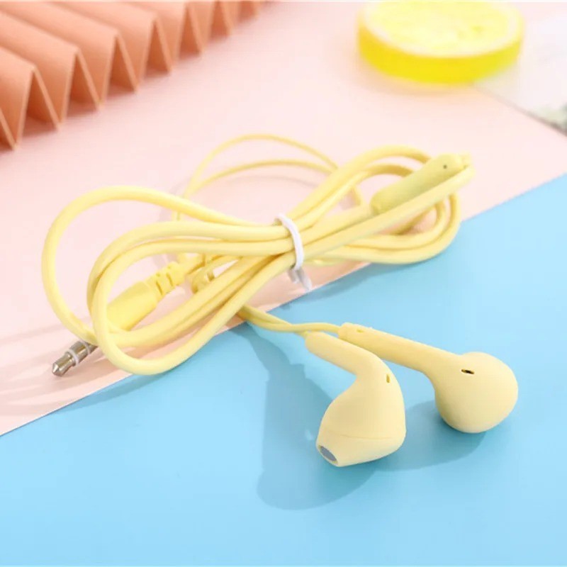 1Pc 3.5mm Wired Earphones with Mic, In-Ear Bass Headphones for All Phones