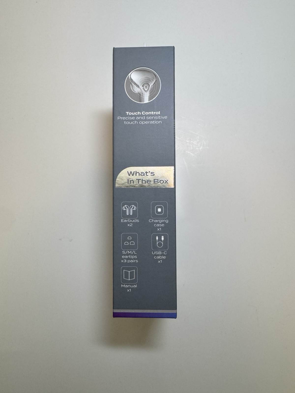 Acelloiries GemstonePro LED Digital Display Earbuds 20 Hours of Playtime White