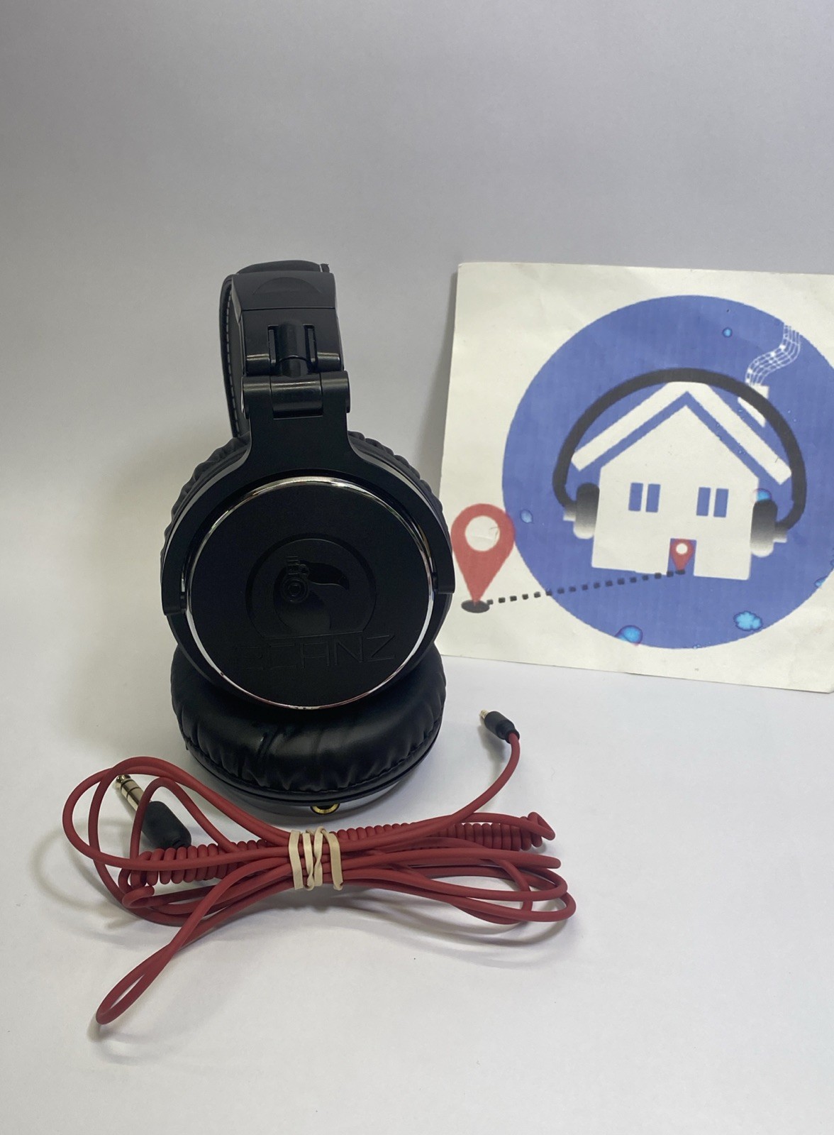 2CANZ 2ONE Professional Wired Over-Ear Studio Music Production DJ Headphones Blk