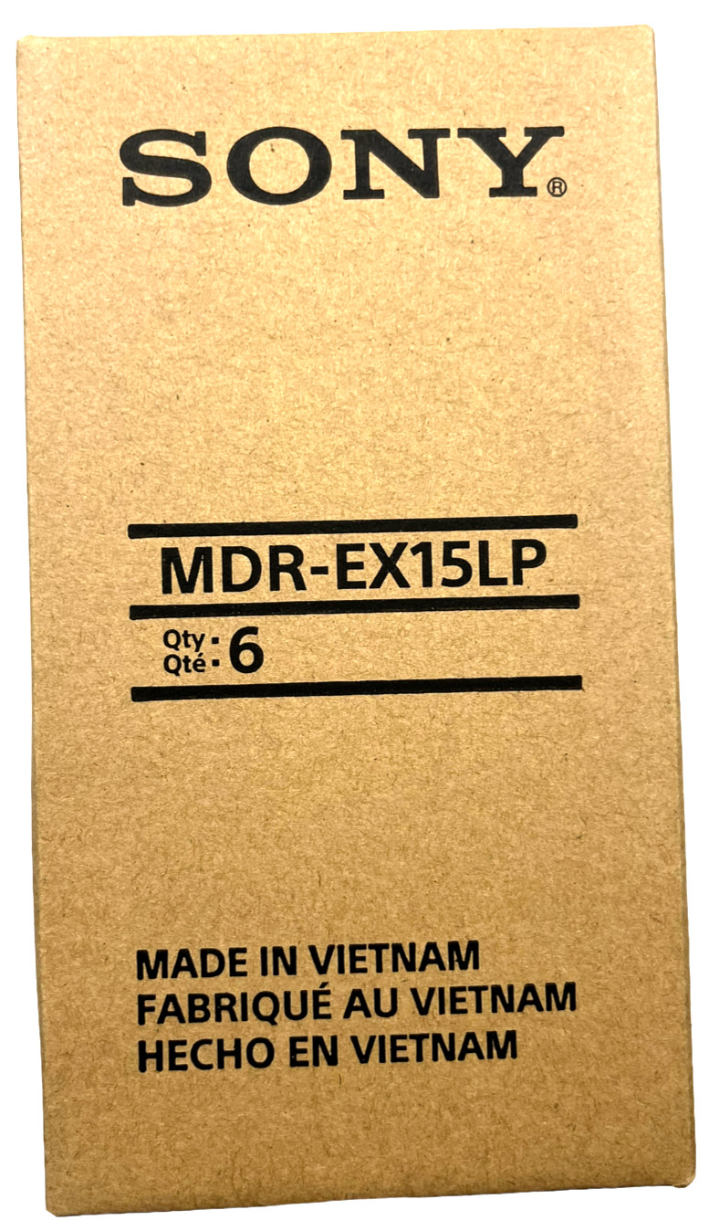 Sony MDR-EX15LP In Ear Stereo Earphones Headphone MP3 Blue Earbuds – CASE of 6