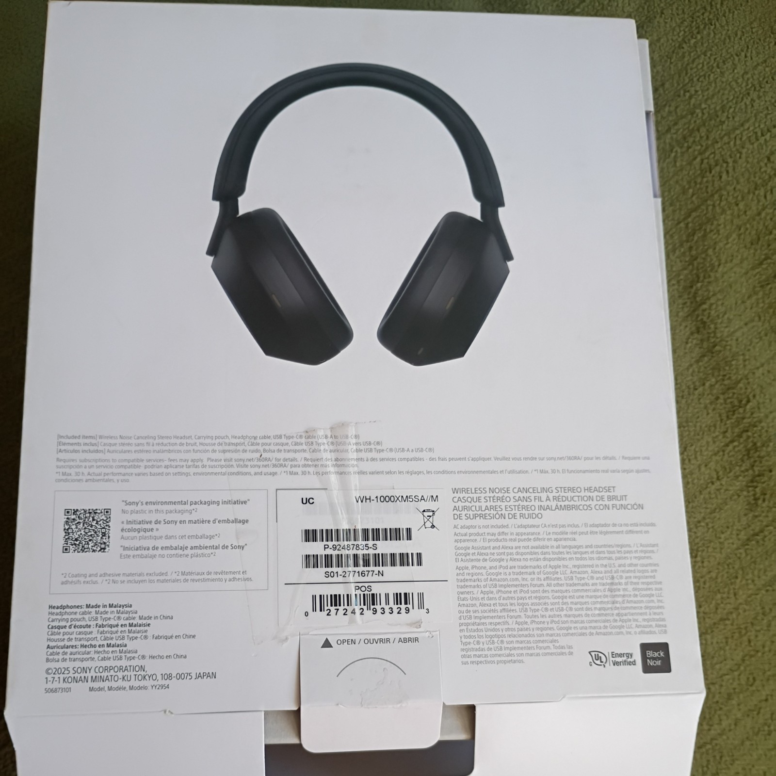 Sony WH-1000XM5SA Wireless Active Noise-Cancellation Bluetooth Headphones