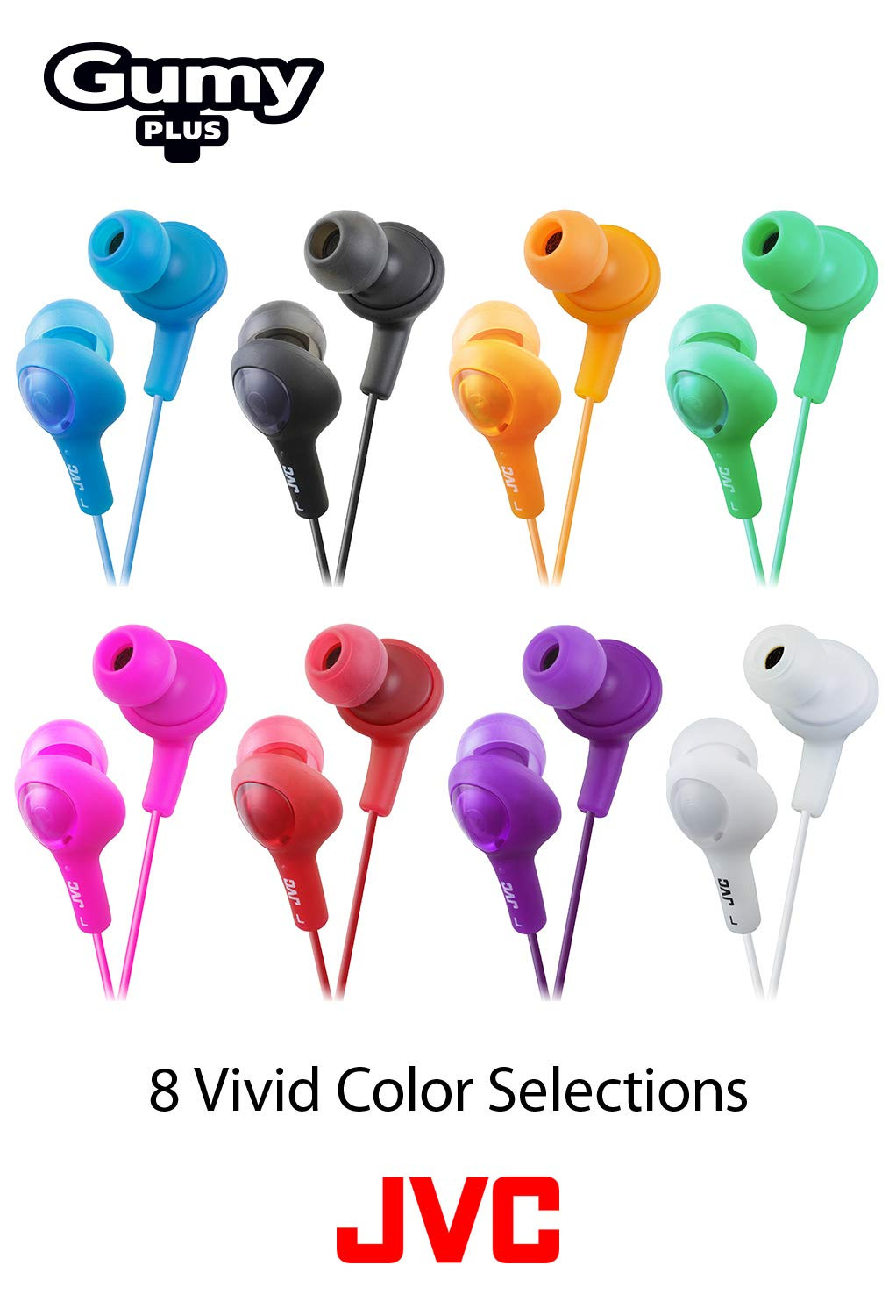 JVC HA FX5 Gumy Plus Inner Ear Headphones Olive Black Comfortable Fit